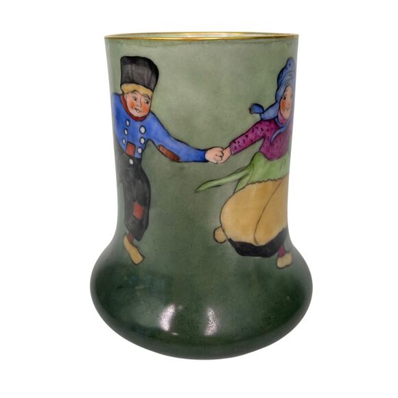 Limoges France Hand Painted Mug Dutch Kids artist signed - Picture 2 of 12